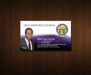 Diseño de Tarjeta de Presentación por ZETA para Zion Apstolic Church, Inc. | Diseño: #3189702