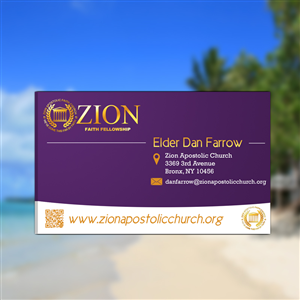 Diseño de Tarjeta de Presentación por Professor P para Zion Apstolic Church, Inc. | Diseño: #3213973