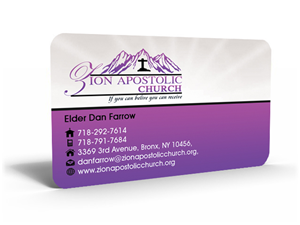Business Card Design by Hardcore Design for Zion Apstolic Church, Inc. | Design #3199888