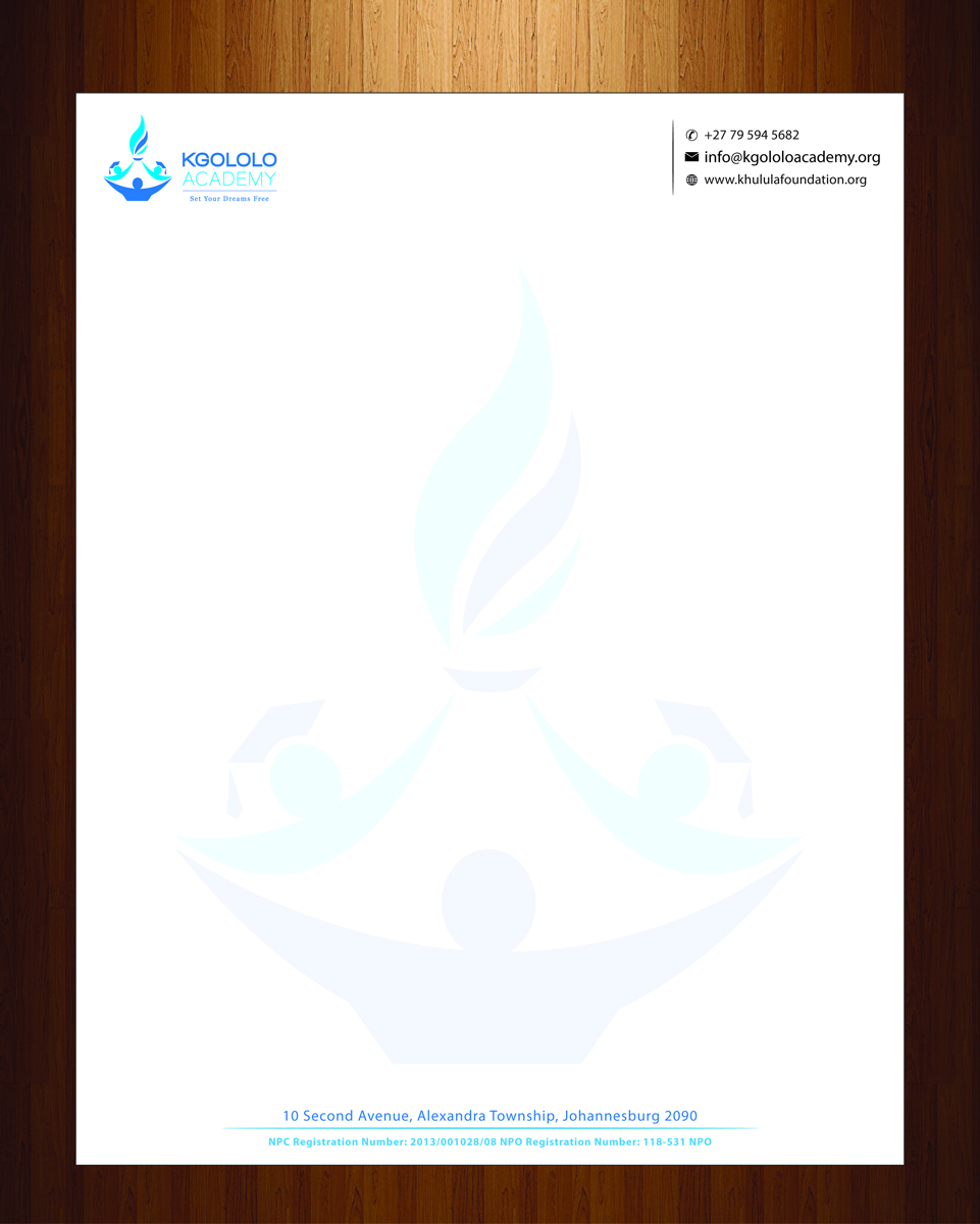Letterhead Design by harmi_199 for The Khulula Foundation | Design #3193693
