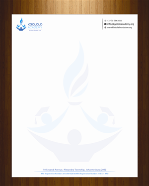 Diseño de Membrete por harmi_199 para The Khulula Foundation | Diseño #3193693
