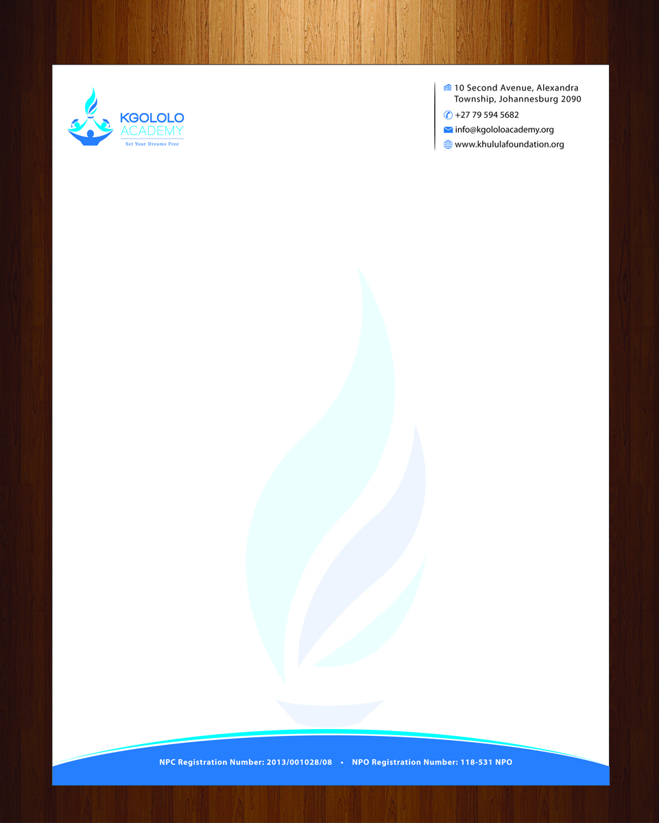 Diseño de Membrete por HarmiDesigning para The Khulula Foundation | Diseño #3193696