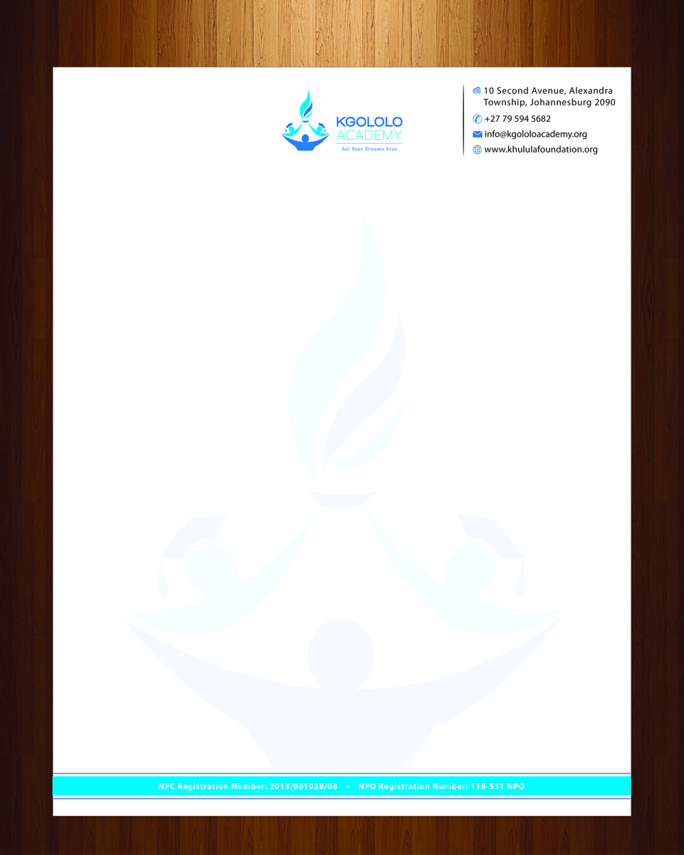 Letterhead Design by HarmiDesigning for The Khulula Foundation | Design #3193700