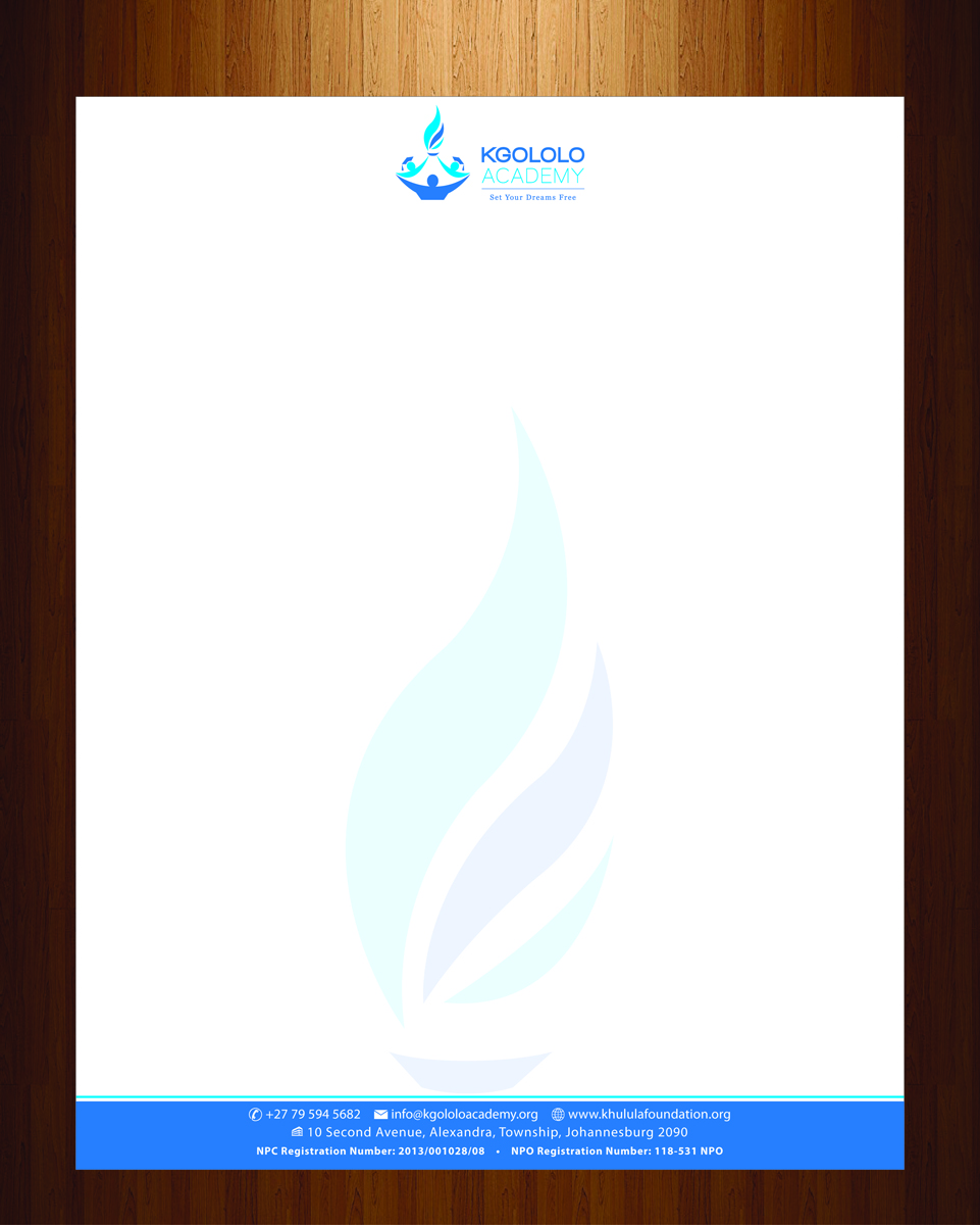 Letterhead Design by HarmiDesigning for The Khulula Foundation | Design #3193703