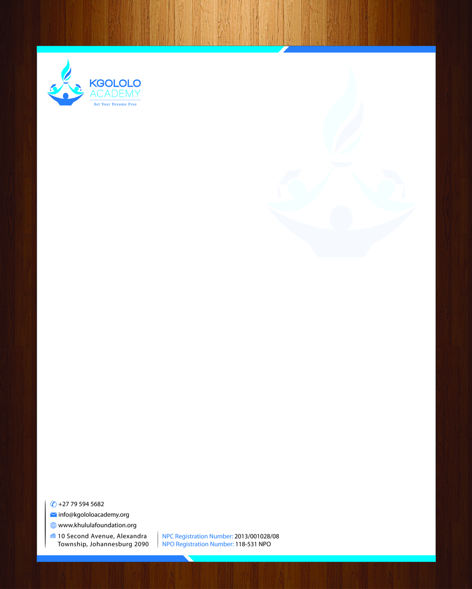 Diseño de Membrete por HarmiDesigning para The Khulula Foundation | Diseño #3193722