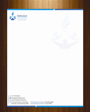 Diseño de Membrete por HarmiDesigning para The Khulula Foundation | Diseño: #3193722