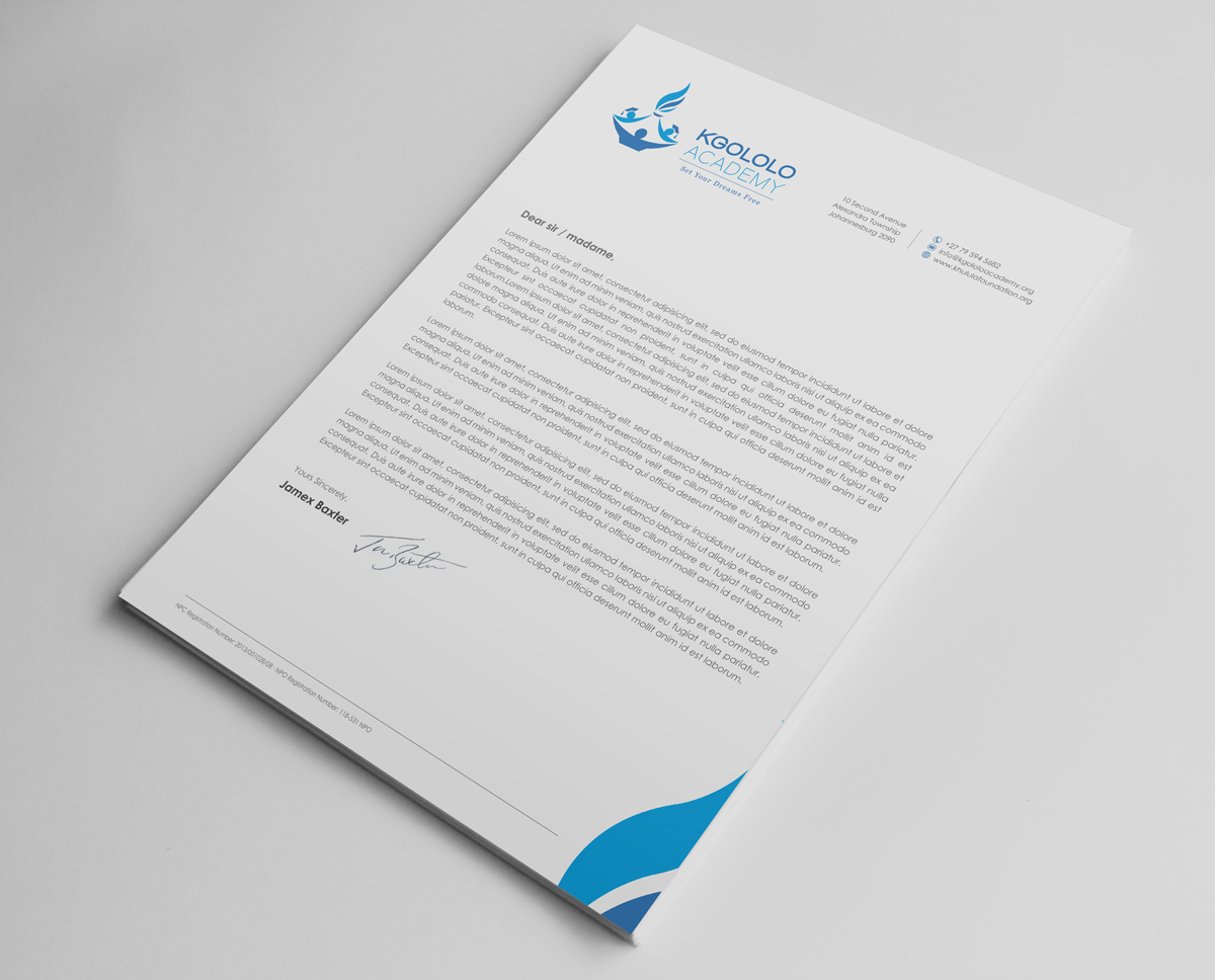 Letterhead Design by logodentity for The Khulula Foundation | Design #3181290