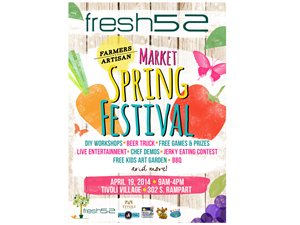 fresh52 Farmers & Artisan Market Spring Festival | Flyer-Design von Designermilk