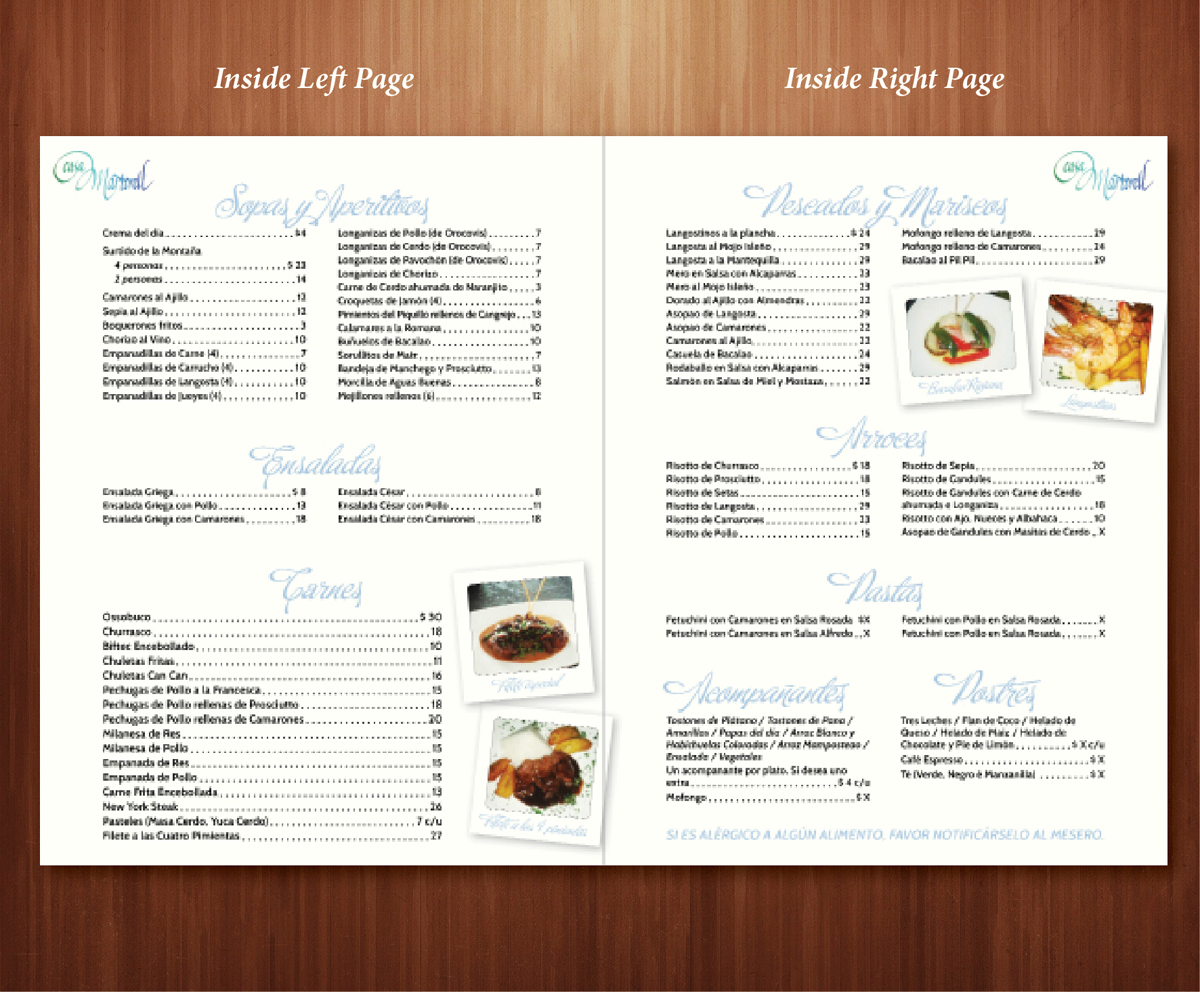 Menu Design by Ekanite for this project | Design #3221846