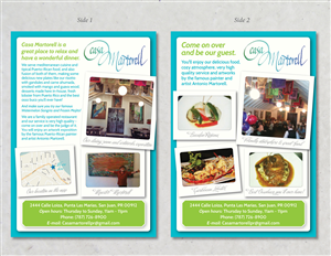 Need a flyer and a web page so I can have tourists come into my restaurant  | Flyer Design by Ekanite