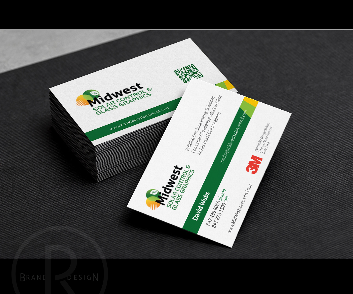 Business Card Design by Rich_LHA for Midwest Solar Control Corp. | Design #3292300