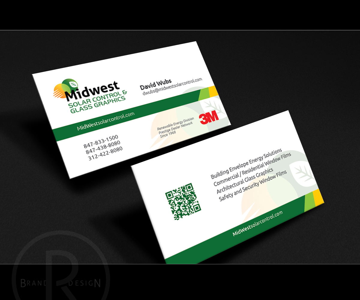 Business Card Design by Rich_LHA for Midwest Solar Control Corp. | Design #3498548