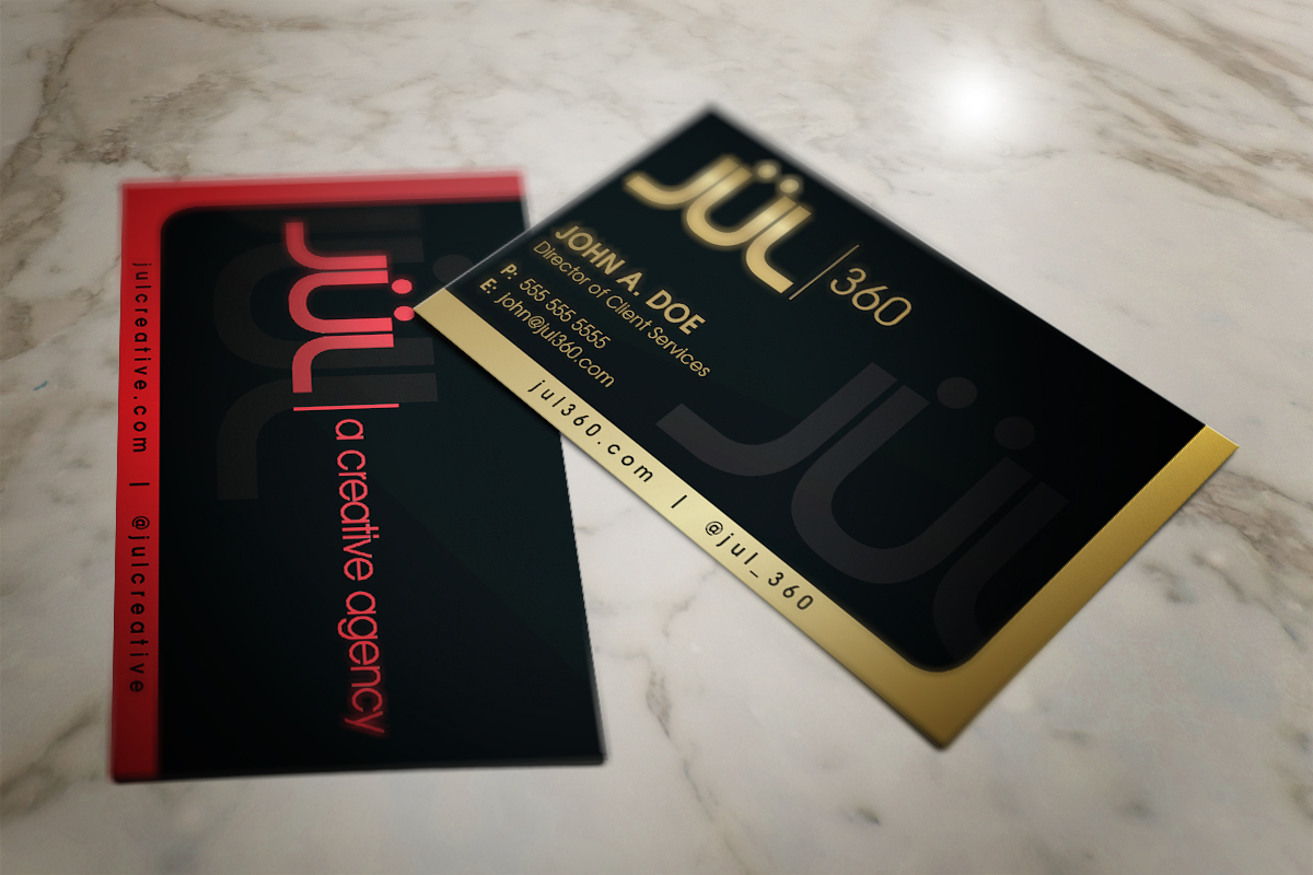 Feminine Colorful Marketing Business Card Design For Jul Creative Llc By Mt Design