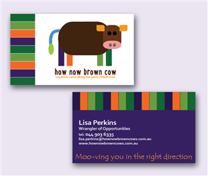 Design de Carte de Visite par green82 pour How Now Brown Cow | Design : #3206592