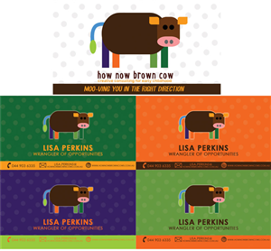 Business Card Design by Juuri for How Now Brown Cow | Design #3244732