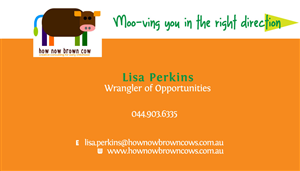 Design de Carte de Visite par Venus L. Penaflor pour How Now Brown Cow | Design : #3182780
