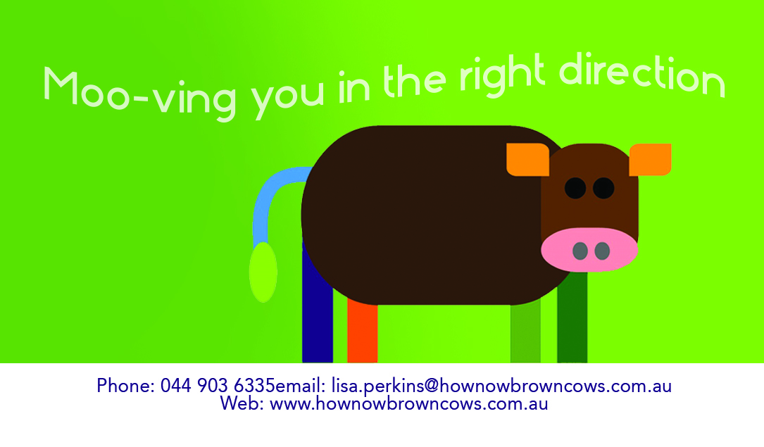 Business Card Design by sabinokevz for How Now Brown Cow | Design #3184787