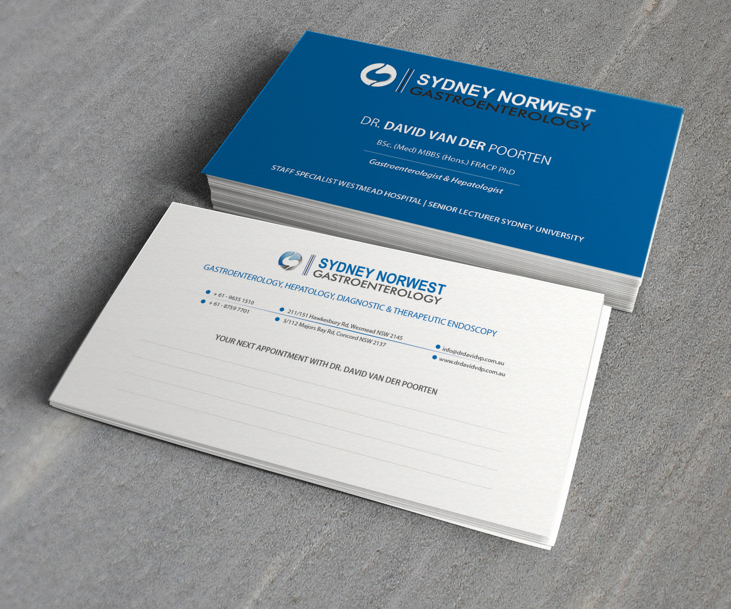 Design de Carte de Visite par Cannyworx pour Sydney Norwest Gastroenterology | Design #3219305