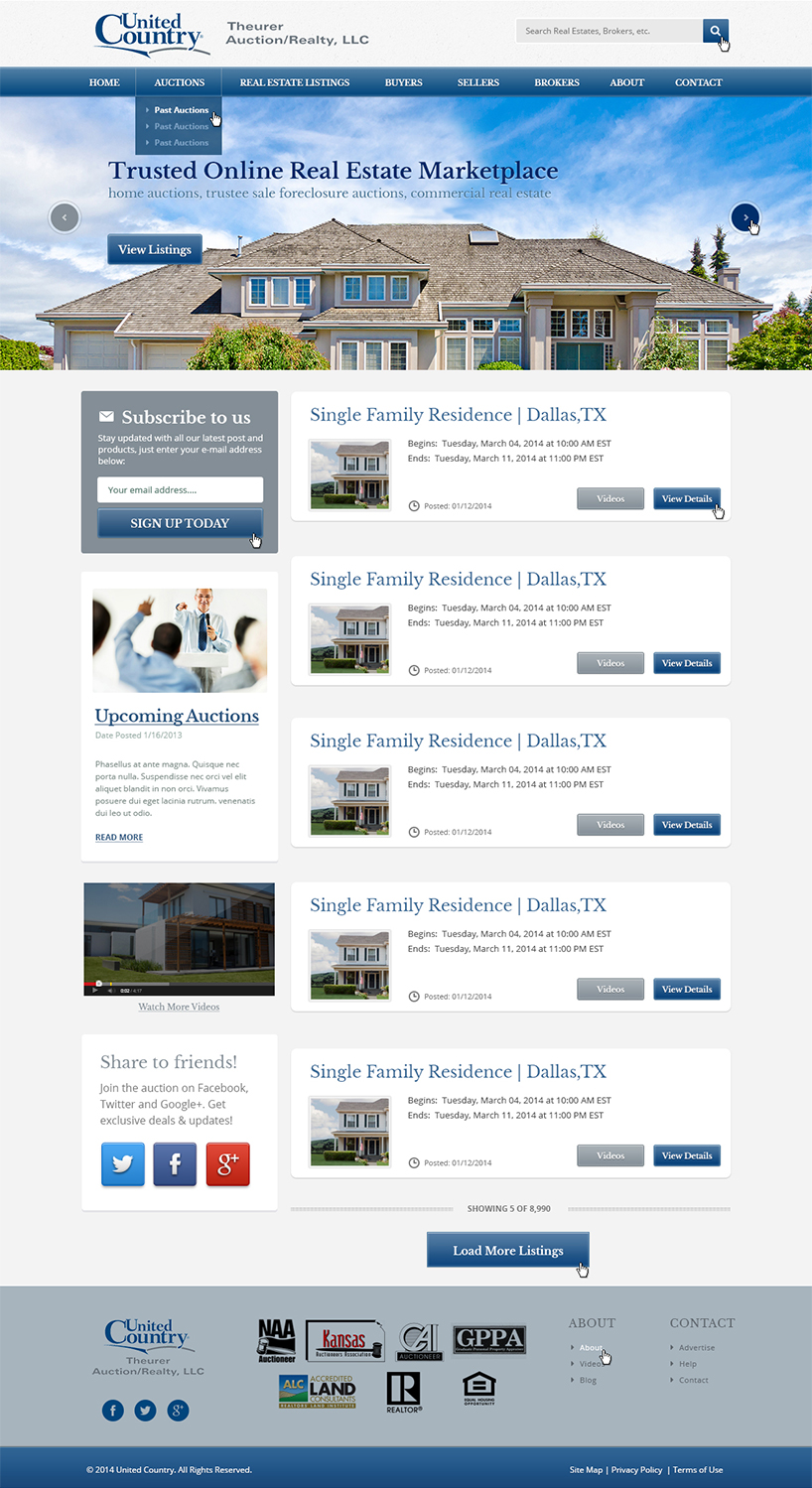 Wordpress Design by Emmanuel for AuctionServices.com, Inc. | Design #3200019
