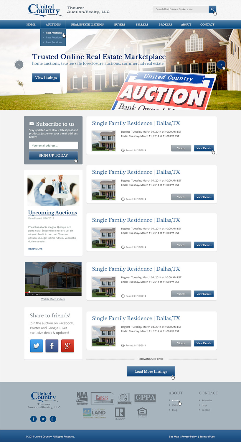 Wordpress Design by Emmanuel for AuctionServices.com, Inc. | Design #3206334