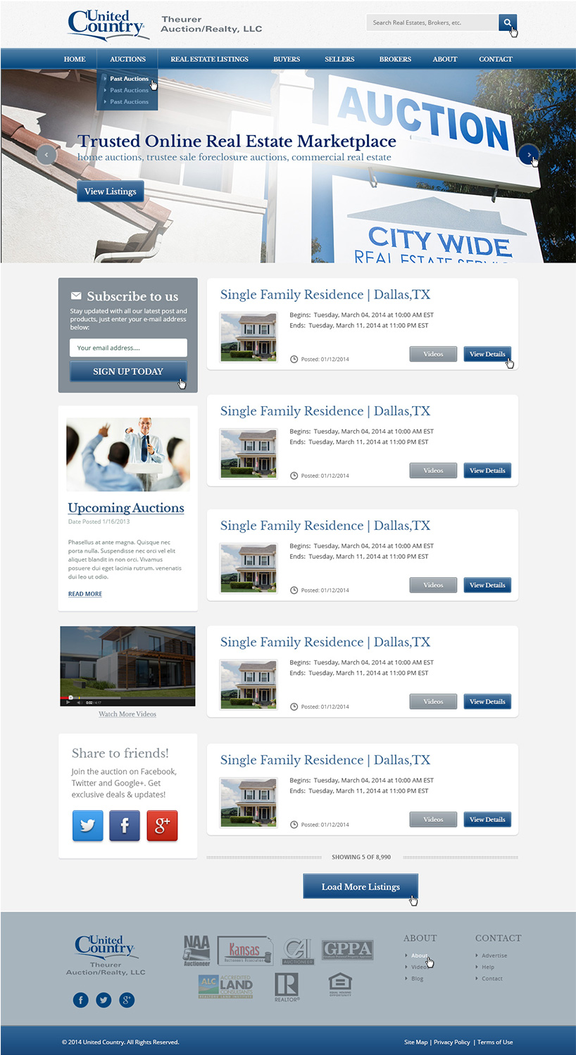 Wordpress Design by Emmanuel for AuctionServices.com, Inc. | Design #3206338