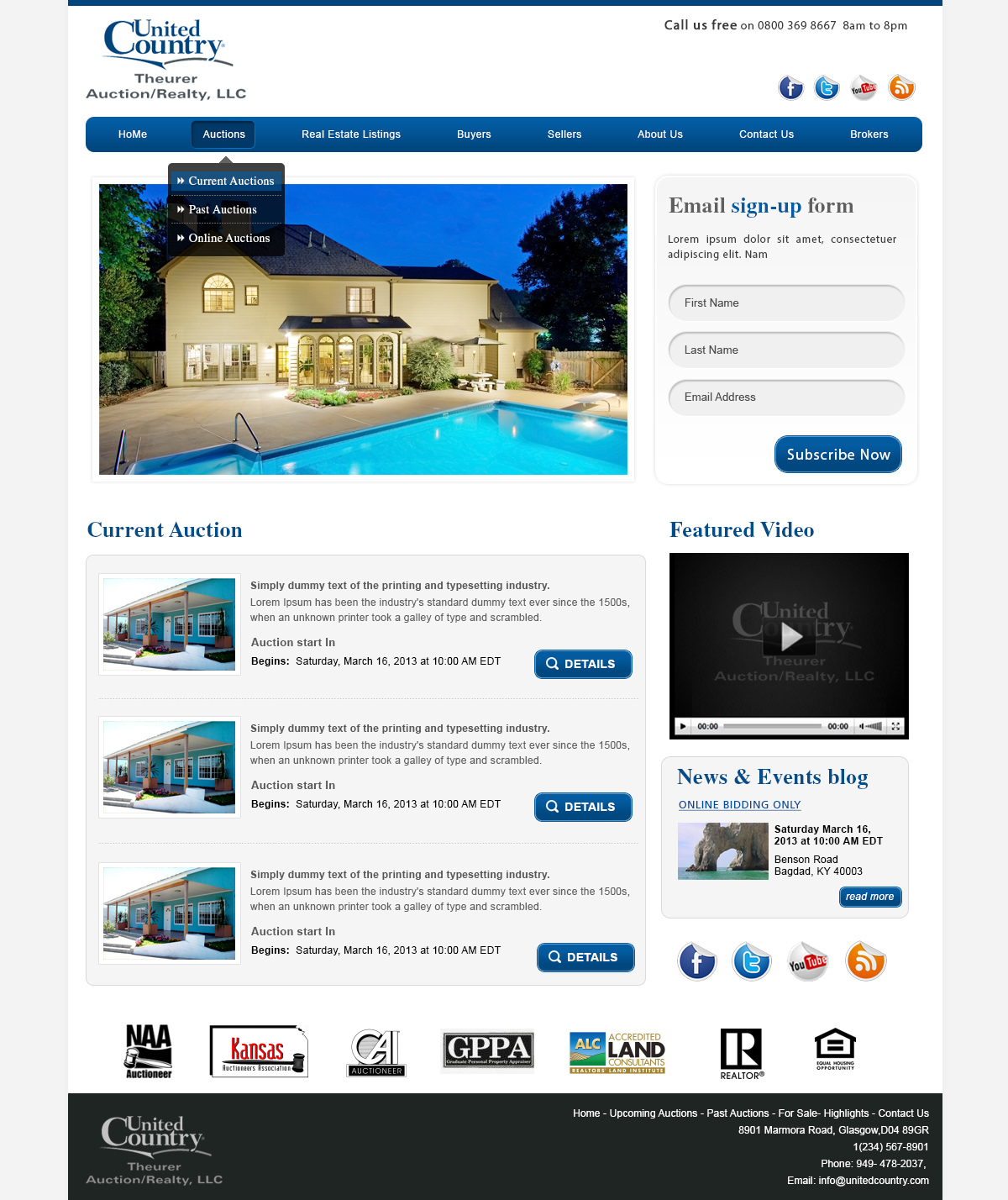 WordPress-Design von webxvision für AuctionServices.com, Inc. | Design #3196197