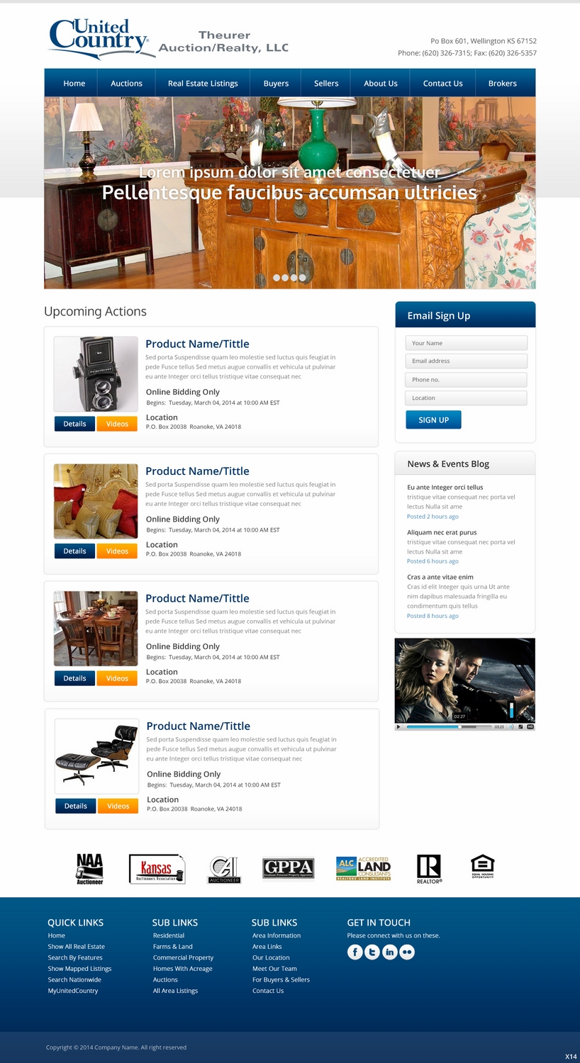 Wordpress Design by pb for AuctionServices.com, Inc. | Design #3192100