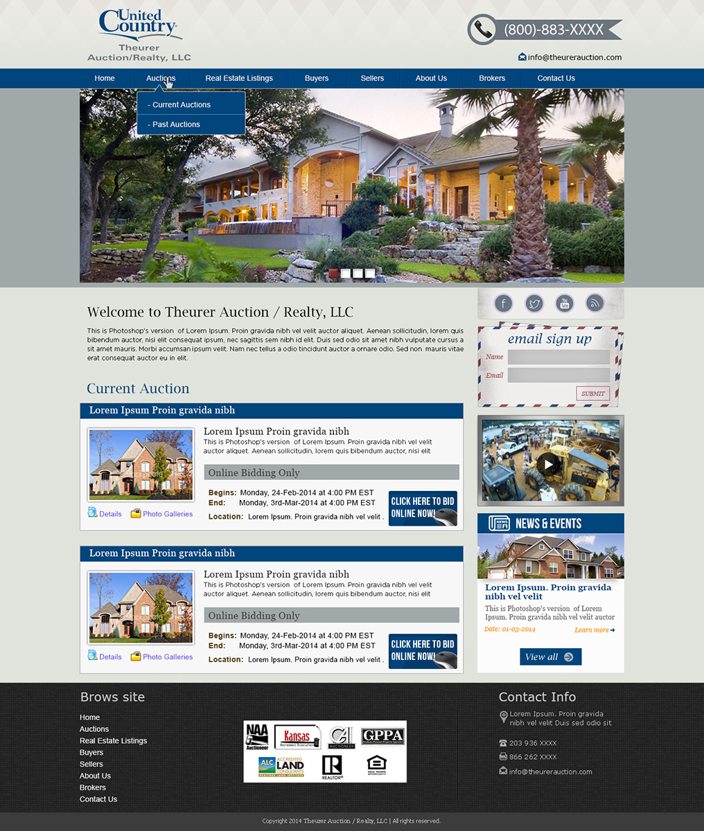 Wordpress Design by Tanvir for AuctionServices.com, Inc. | Design #3205585