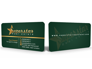 Real Estate Superstar Business Card Design | Business Card Design by Hardcore Design