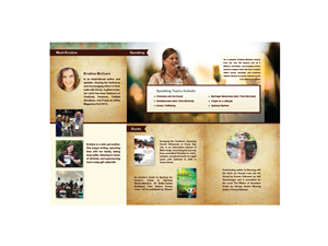 Tri-Fold Brochure for Christian Author and Speaker | Diseño de Brochure por Brigitte Melissa B