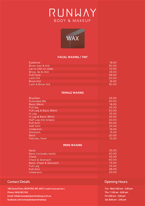 Beauty Salon Treatment Menu & Pricing | Broschüren-Design von Octav