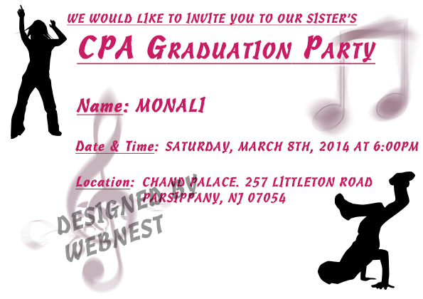 Invitation Design by WebNest for this project | Design #3188267