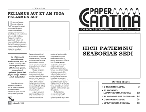 Zine template for Paper Cantina Zine