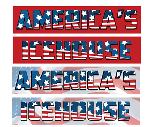 America's Icehouse signs for outdoor bar | Signage Design by TedAtkinson