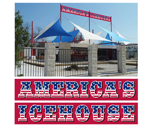 America's Icehouse signs for outdoor bar | Signage Design by raph