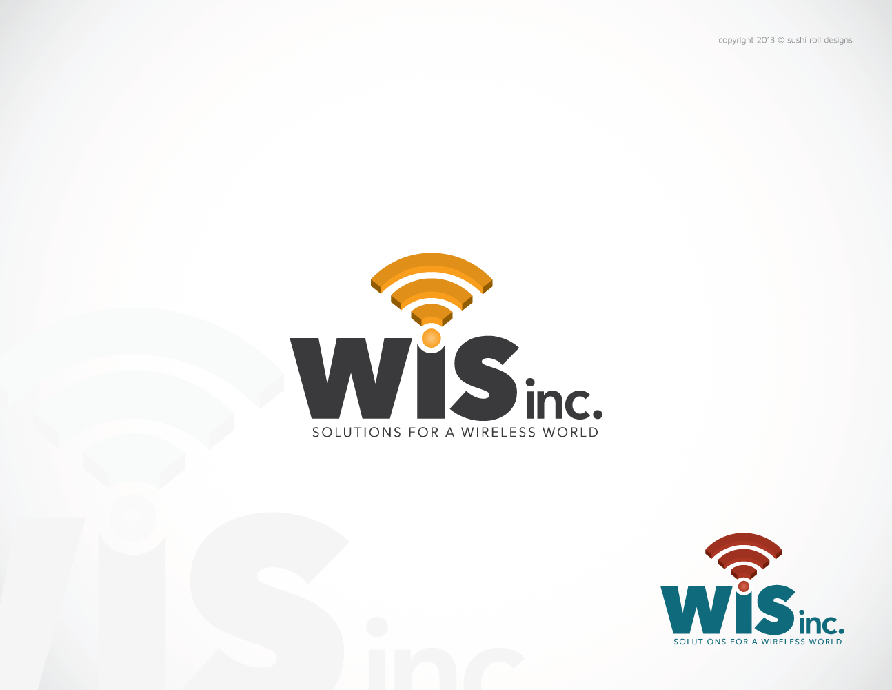 Logo Design by Sushi Roll Designs for Wireless Innovation Solutions Inc. | Design #3216942