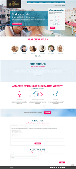 Web Design by Design Dude for exclusive speed dating events | Design: #3242307