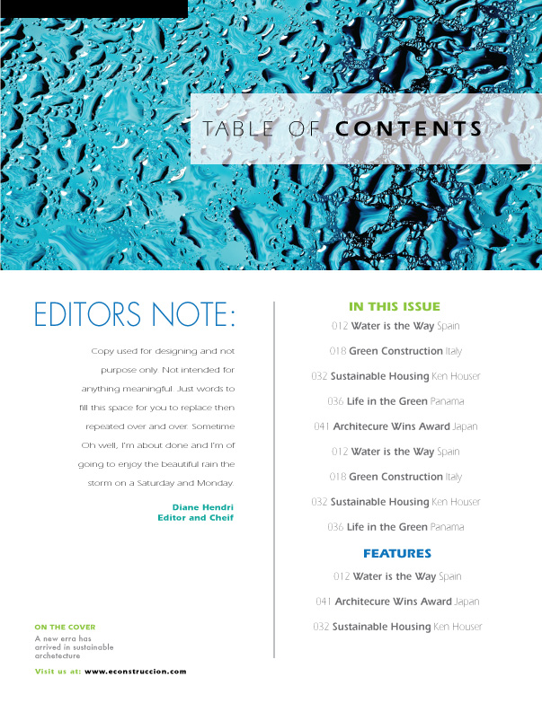 Magazine Design by Bowdidge Design for Green Exchange Panama | Design #3249516