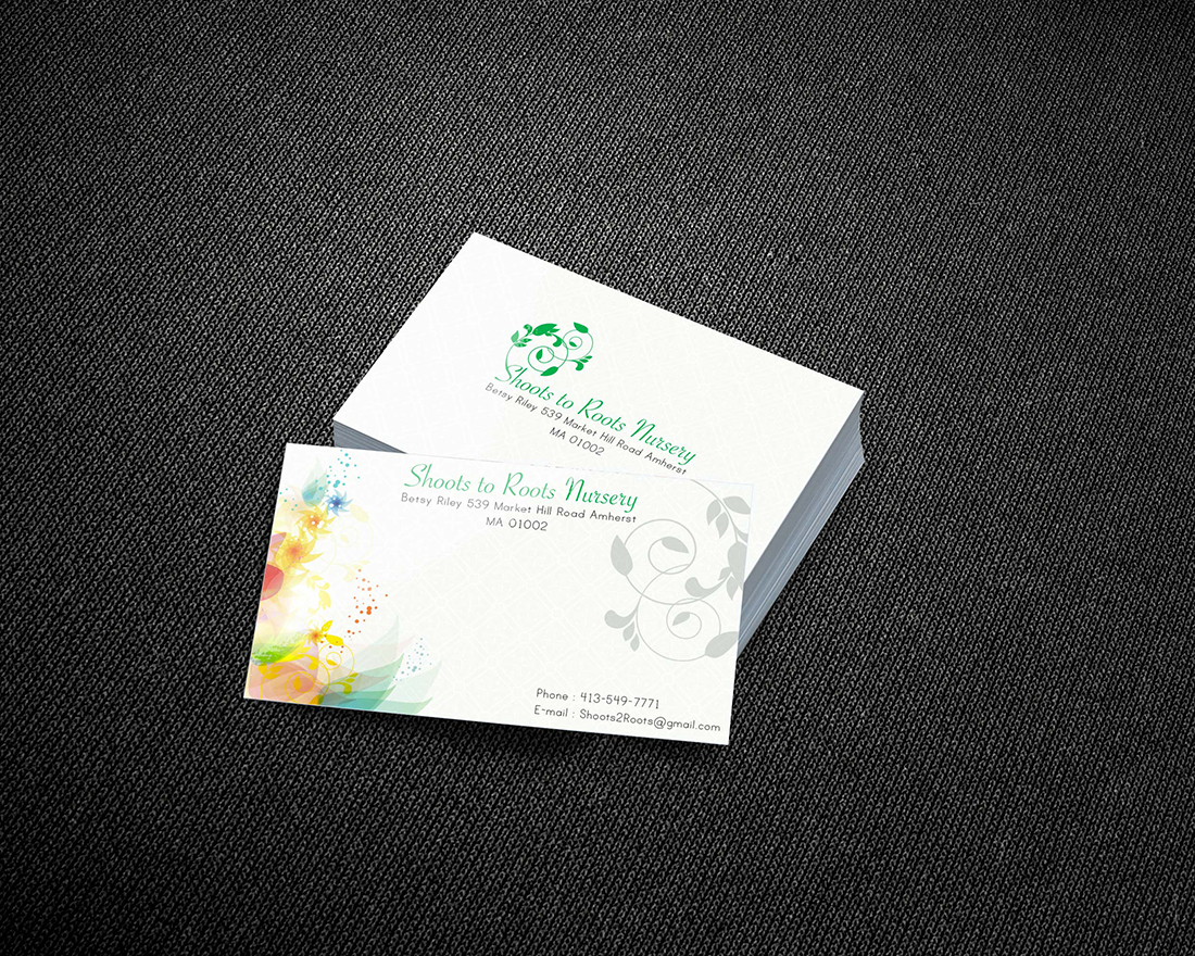 Business Card Design by Cannelle for Shoots to Roots Nursery  | Design #3256738