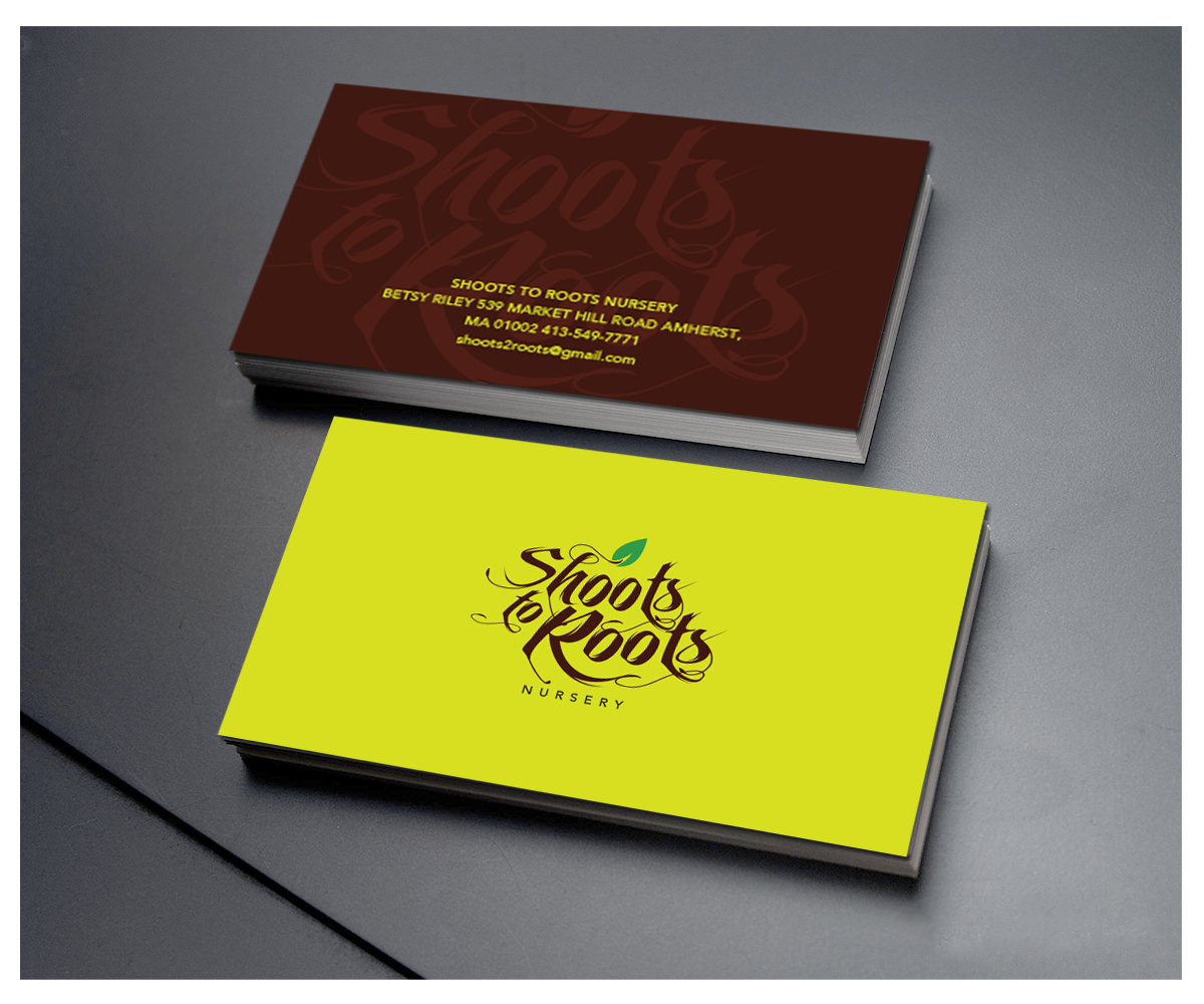 Diseño de Tarjeta de Presentación por reendesigns  para Shoots to Roots Nursery  | Diseño #3266163