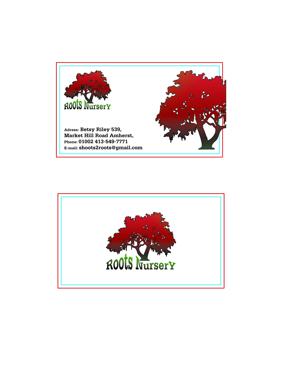 Business Card Design by John_T for Shoots to Roots Nursery  | Design #3200629