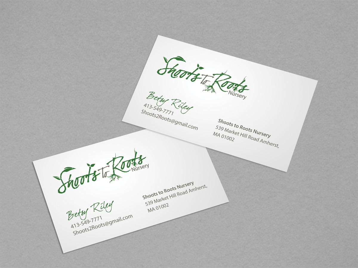 Visitenkarten-Design von diRtY.EMM für Shoots to Roots Nursery  | Design #3220884