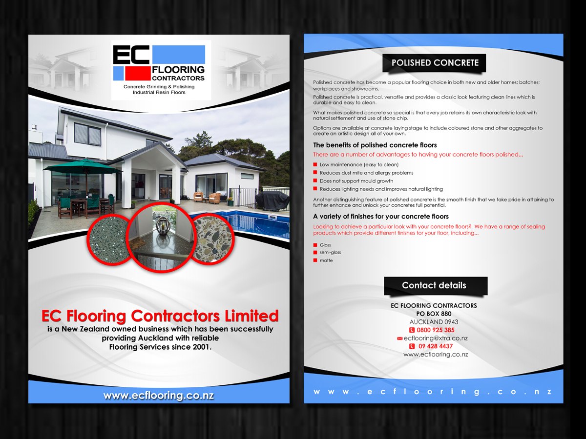 Brochure Design by ESolz Technologies for EC Flooring Contractors Limited | Design #3250181