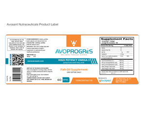 Avosant Nutraceuticals Product Label | Design Étiquette par Sucre