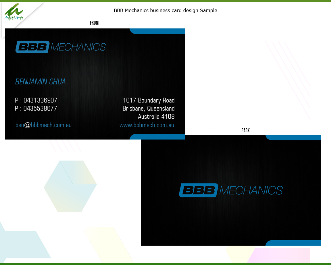 Business Card Design by AditiArts for this project | Design #3272746