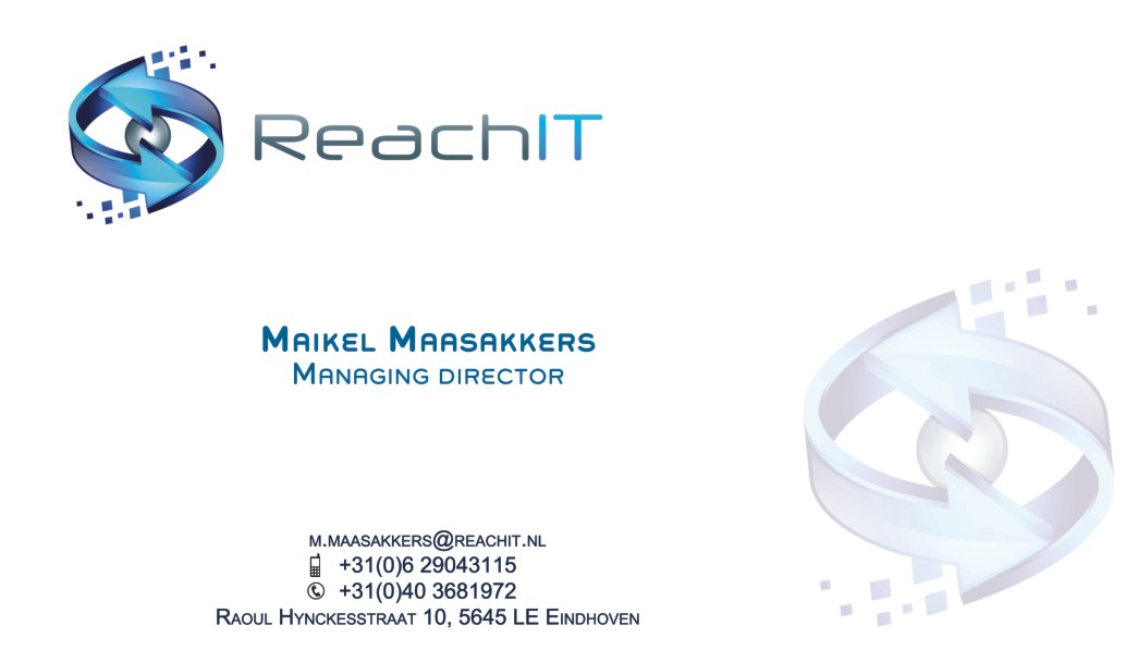 Business Card Design by Alireza Mirzaei for ReachIT | Design #782118