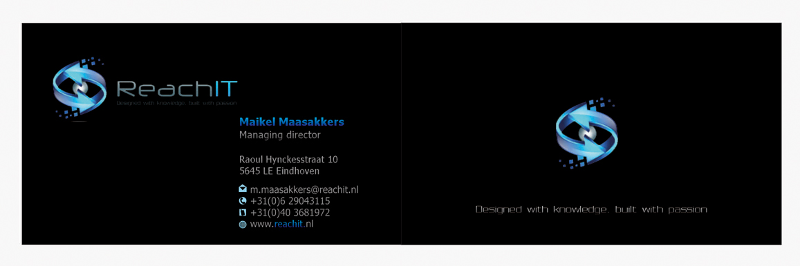 Business Card Design by roopaljain for ReachIT | Design #838450