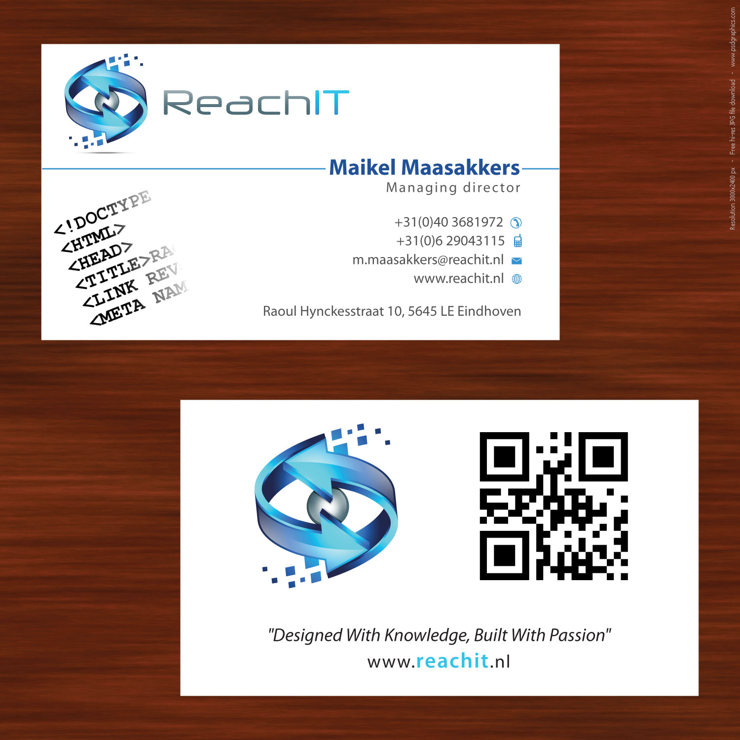 Business Card Design by Sbss for ReachIT | Design #783148