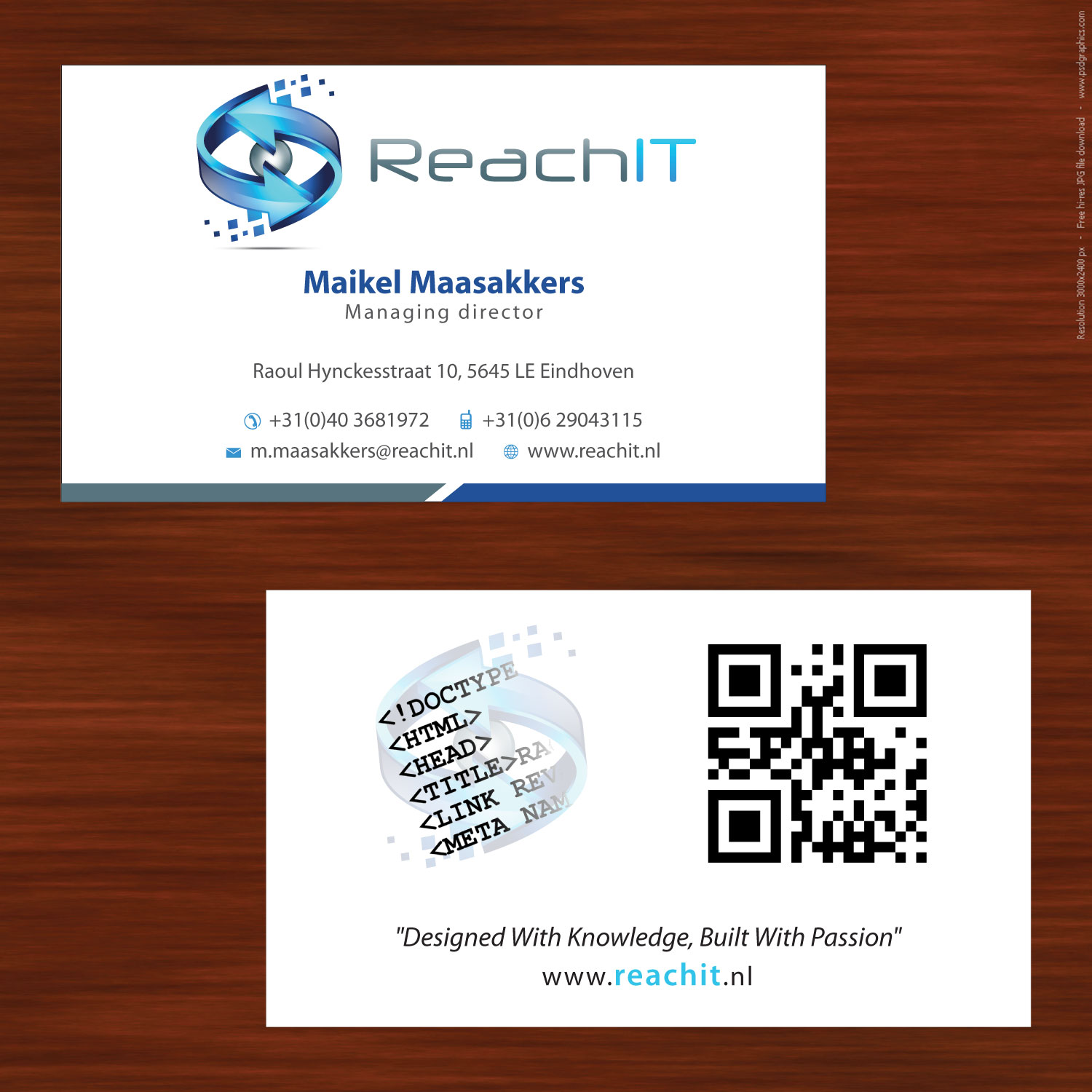Business Card Design by Sbss for ReachIT | Design #783155