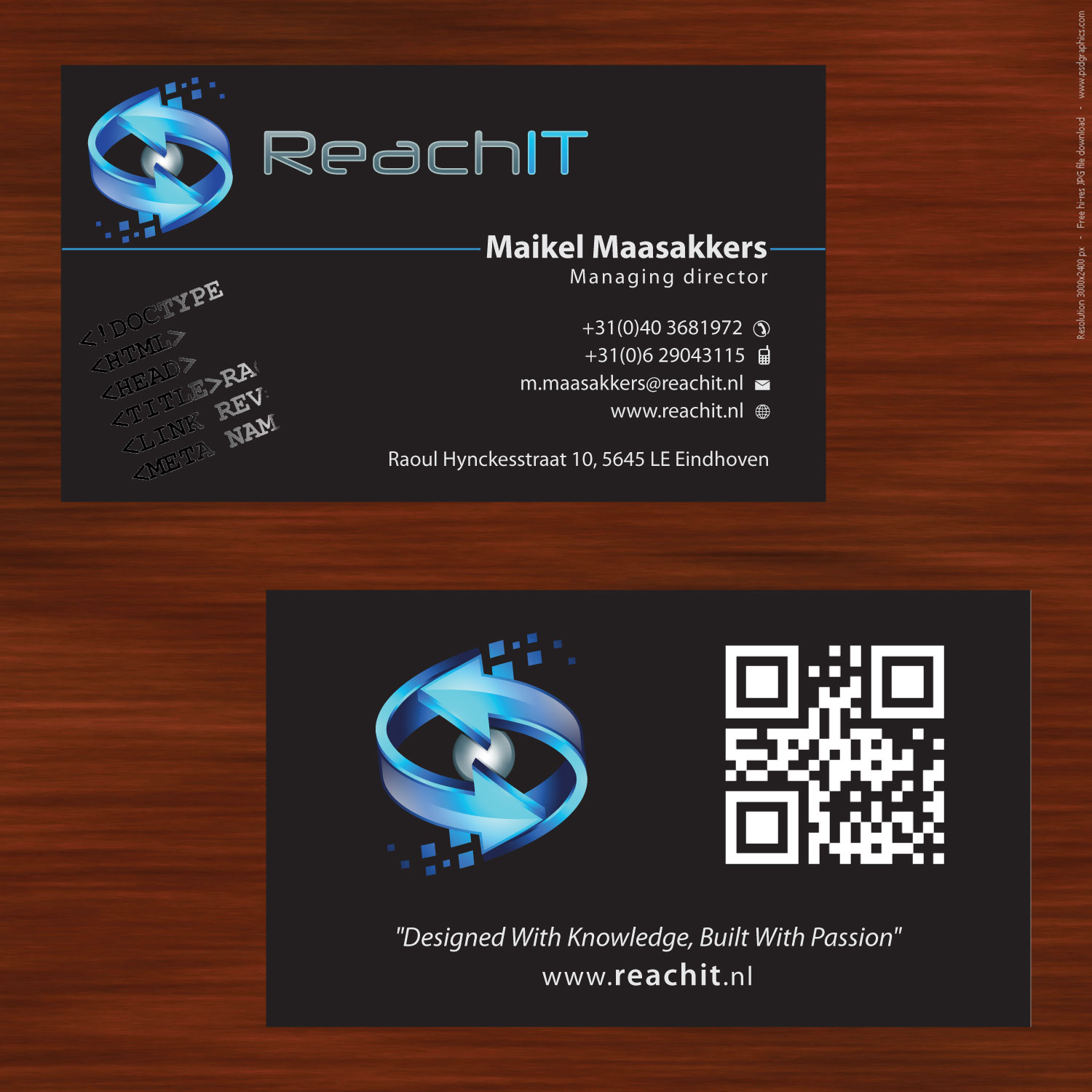 Business Card Design by Sbss for ReachIT | Design #787118